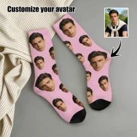 Chaussettes avatar personnalisées pour hommes et femmes, chaussettes photo personnalisées, chaussettes photo personnalisées, cadeaux personnalisés 1