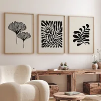 Minimalist Boho Matisse Style Botanical Leaves Art Poster Canvas Painting Wall Prints Picture for Living Room Home Decor Cuadros