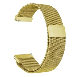 Elegant 22mm Milanese Loop Steel Metal Strap - Premium Smartwatch Accessory for Redmi 3 Active (Gold)