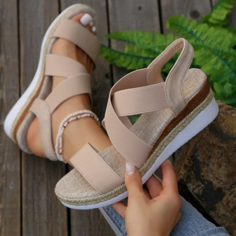Women Wedge Sandals Casual 2024 New Summer Shoes Beach Fashion Sandals Sexy Platform Women Sandals Zapatos Mujer 2024 Tendencia