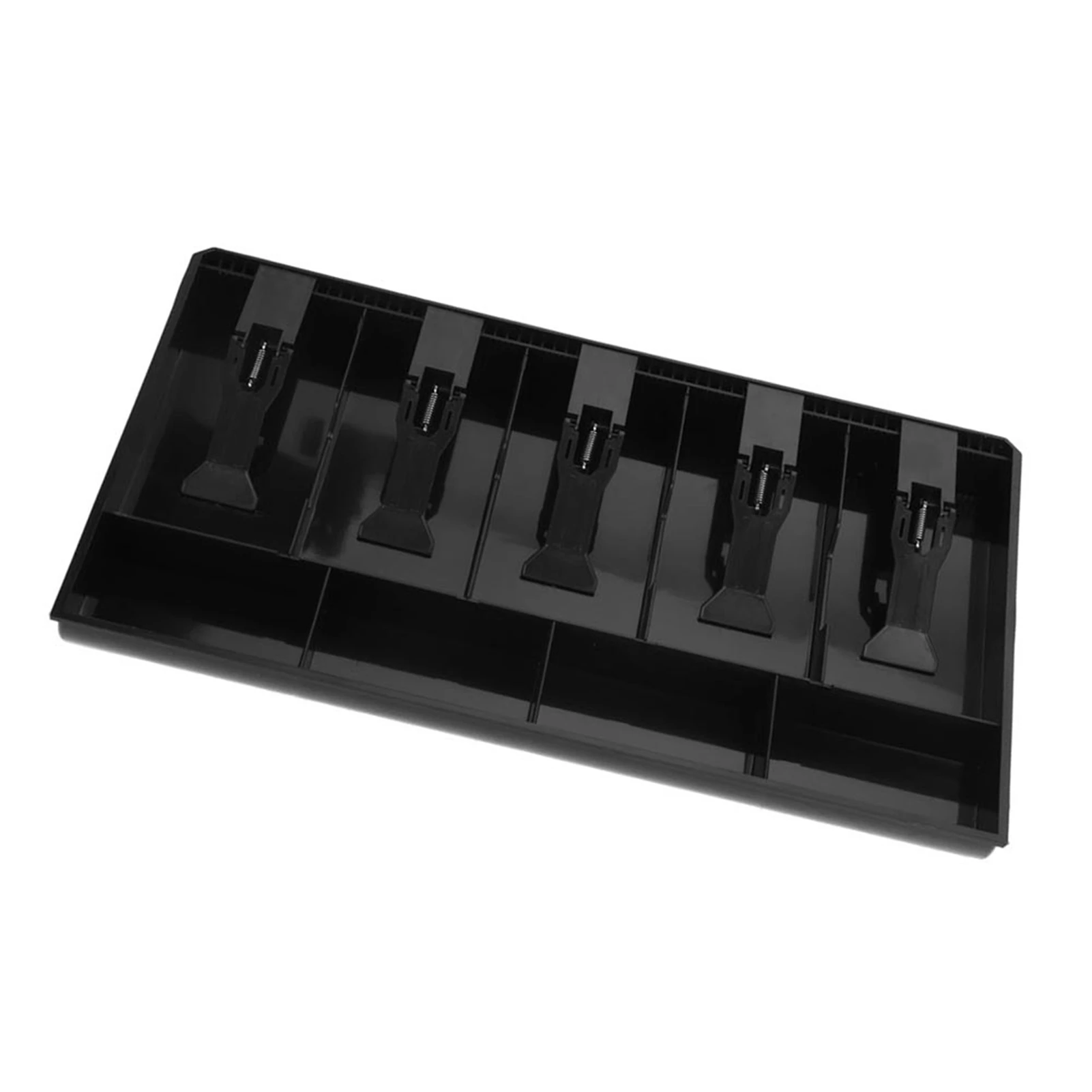 Description Picture 6 of itemFive Grids Cash Drawer Register Insert Cash Coin Tray Cashier Tidy Storage Safe Box Black Plastic