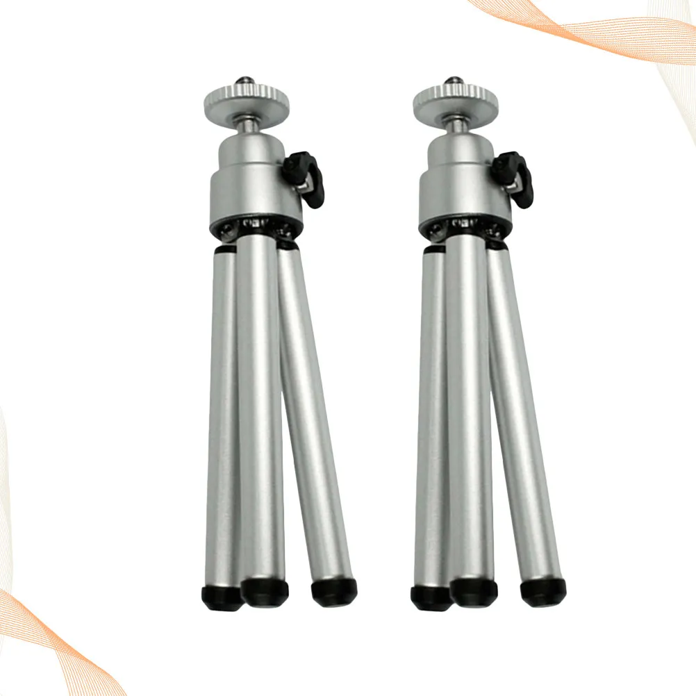 2Pcs 셀카 스틱 휴대용 유연한 알루미늄 합금 미니 삼각대 전화 홀더 클립 스탠드 카메라 및 카메라용 안정적인 촬영 플랫폼