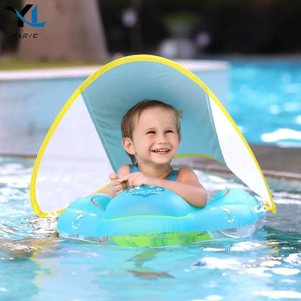Swimming Inflatable Ring Baby Kids Pool Float Seat Boat Tube Ring Car Sun shade Water Swim Circle for Swimming