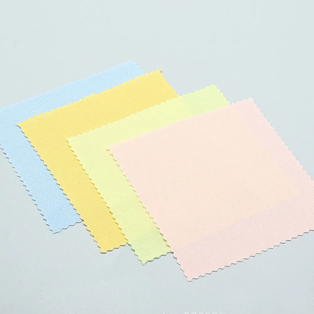 100Pcs 안경 물티슈 마이크로 화이버 청소 천 안경 쥬얼리 렌즈 클리너 청소용 부드러운 스크래치 방지 안경 천