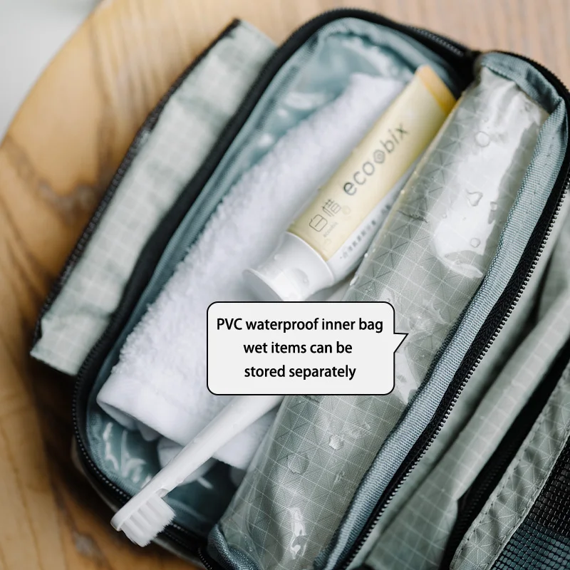 Naturehike Travel Hanging Toiletry Bag Water-proof Cosmetic Storage Bag PVC Wet Dry Separated Camping Hiking Wash, waterproof bag,dry bag