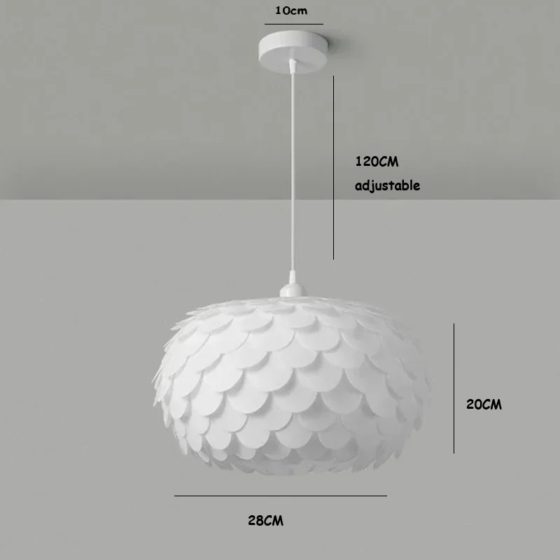 قلادة LED مصباح موازين السمك الإبداعية 3-لون تغيير...