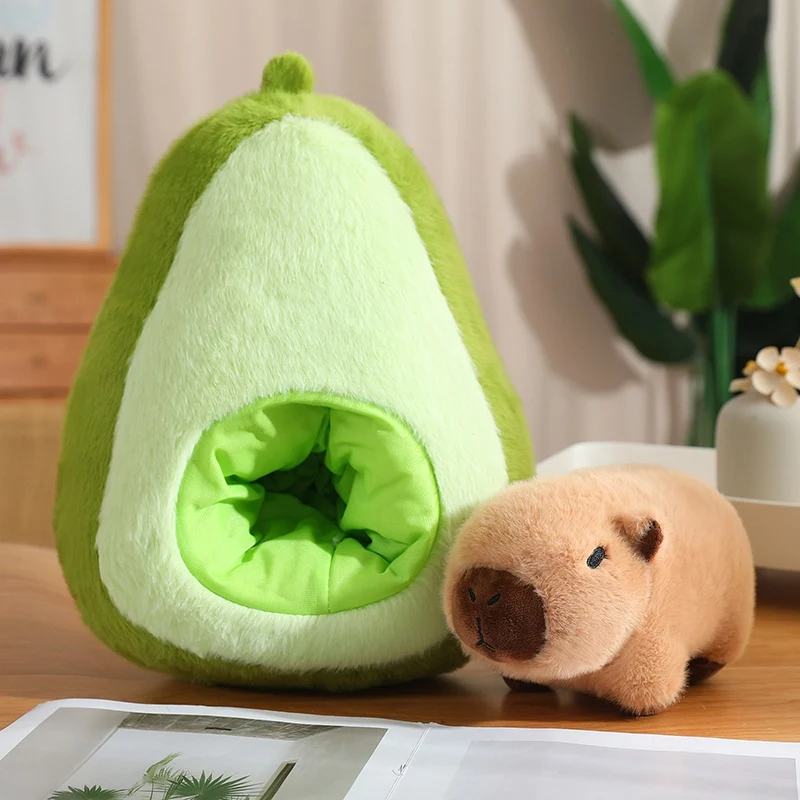 Capibara Peluche, 35 cm Avocado Verde Peluche Capybara Bambola