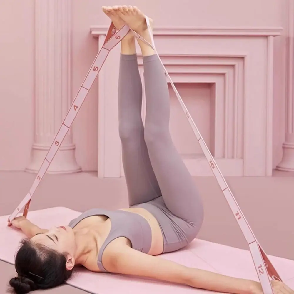 Enhanced Yoga Stretching Belt with Adjustable Resistance and Grid System