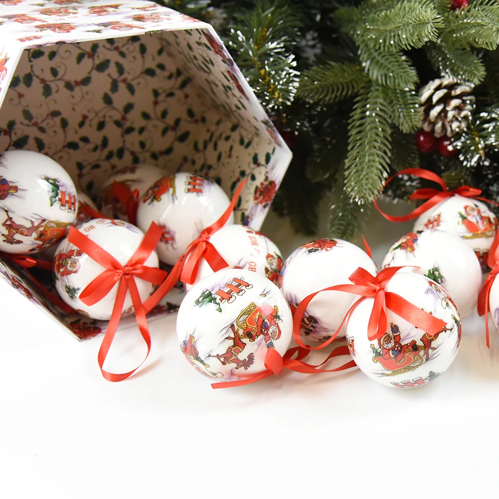 14 PCS Christmas Tree Decor Ball Baubles Ornament  Xmas Tree toys Xmas Party Hanging Ball for Home Party Ornament Christmas Gift