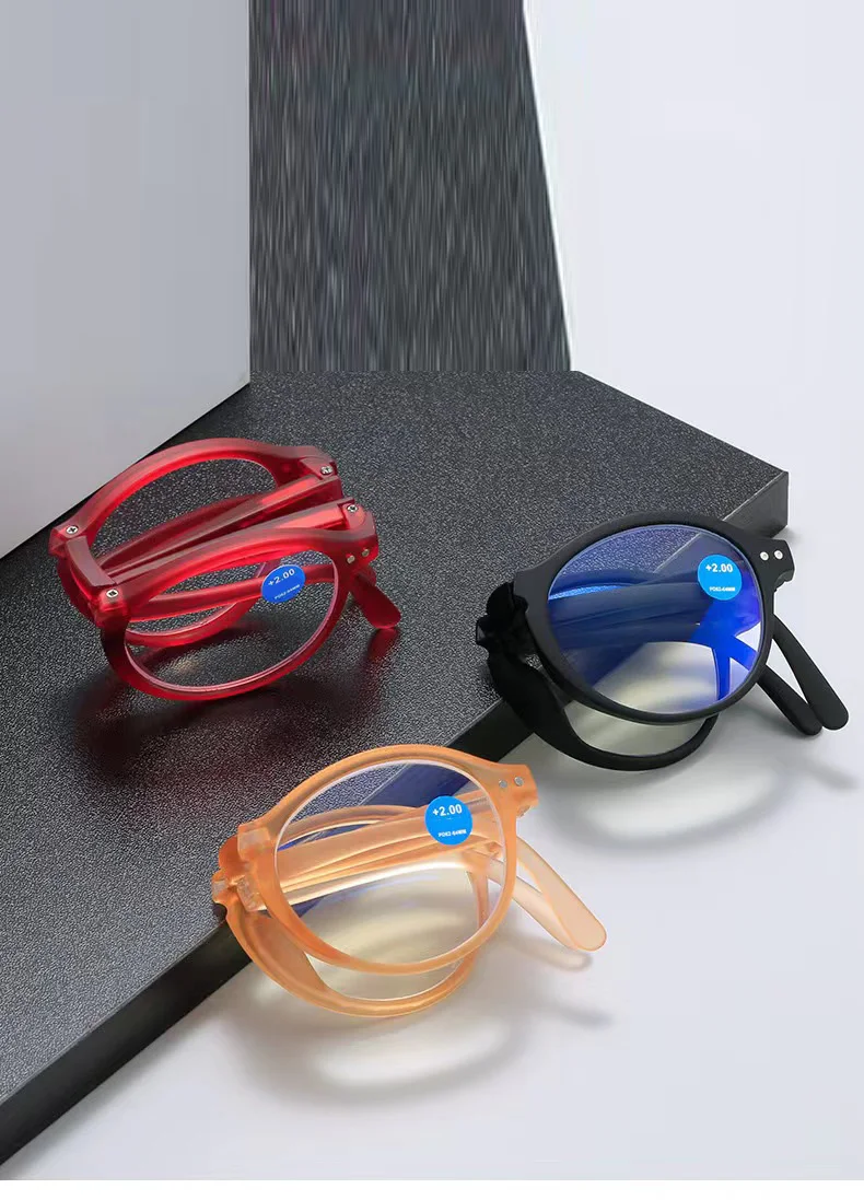 Klappbare Lesebrille im neuen Modestil für Männer und Frauen, Anti-Blaulicht-Lesebrille für ältere Menschen 185 – Detail 1