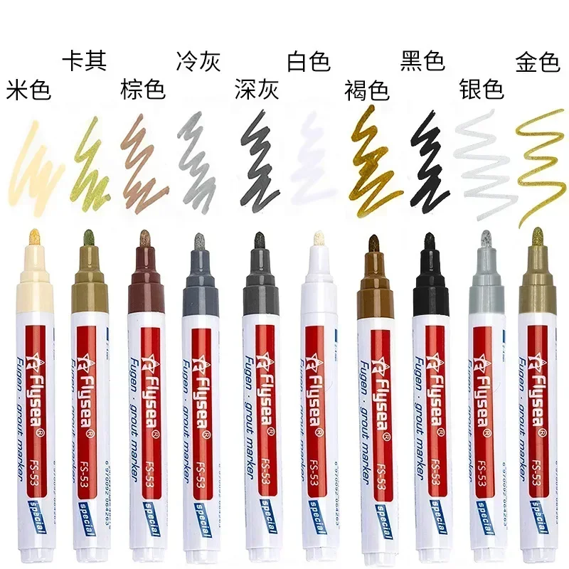 White Wall Tile Marker Pen Waterproof Grout Restorer Gap Repair for Bathroom Floor Toilet Tank Seam Paint Filling Repair Tools