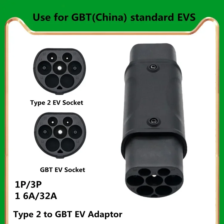 

EVSE Adaptor GBT to Type 2 Use for China Standard Vehicles Charging One Side to GBT Cars and Another Side to Type2 Female EVPlug