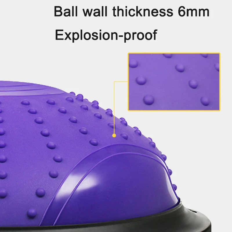 58cm Explosion-proof Wave speed Velocity Ball Balance Yoga Hemisphere Home Point Exercise Sport Pilates Gym Fitness Equipment