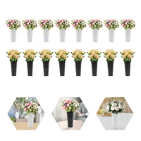 8PCS Flower Bucket Creative Wrought Vase Retro Decorative Iron Desk Topper Vintage Display French Country 1