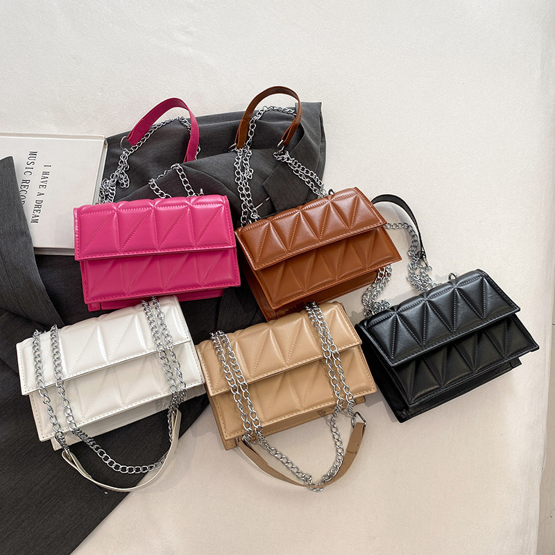 Designer Fashion Women Shoulder Bag Ladies PU Leather Handle Handbags Chain Strap Crossbody Bags for Women