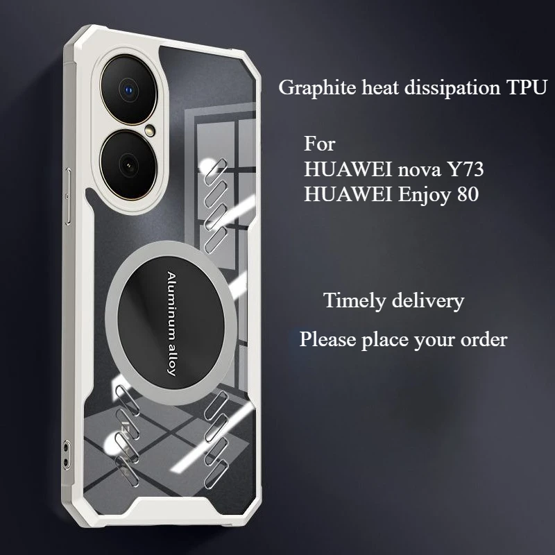 Stylish Graphite Gaming Heat Dissipation Magnetic TPU Skin-friendly Anti-fall Phone Case