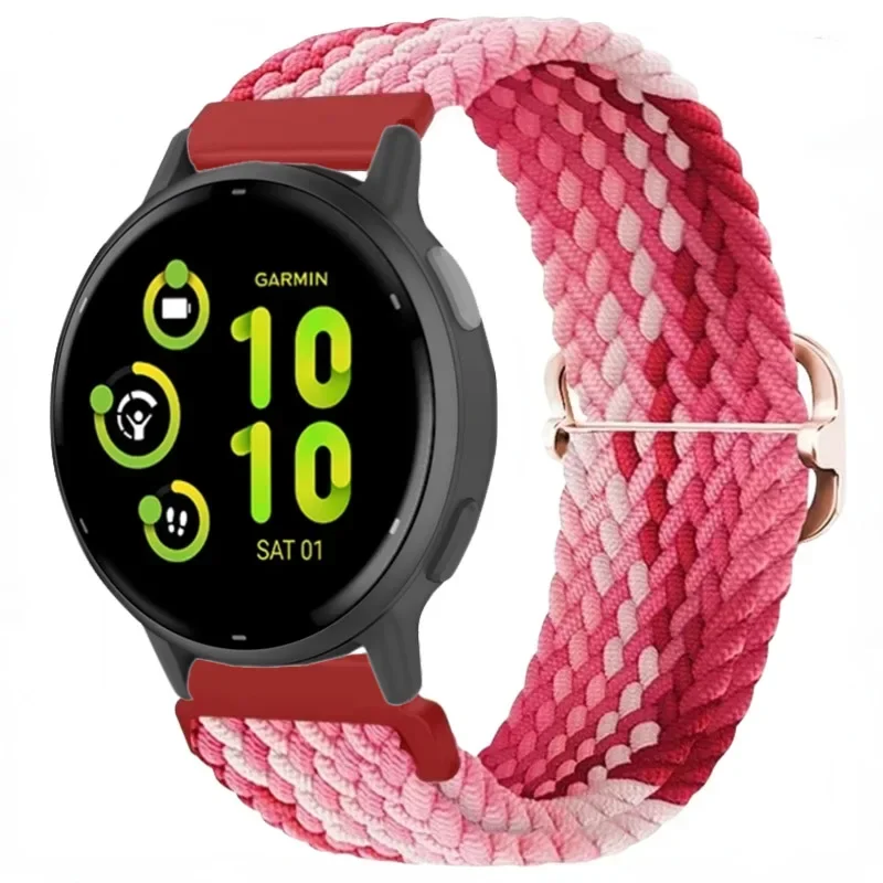 Nylon Braided Loop Sports Bracelet Band, 20/22mm Strap