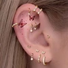 Helix Piercing Butterfly Moon Women's Earring Mini Cartilage CZ Moon Hoops Ear Jewelry Daith Piercing Rook Tragus Body Jewelry 1