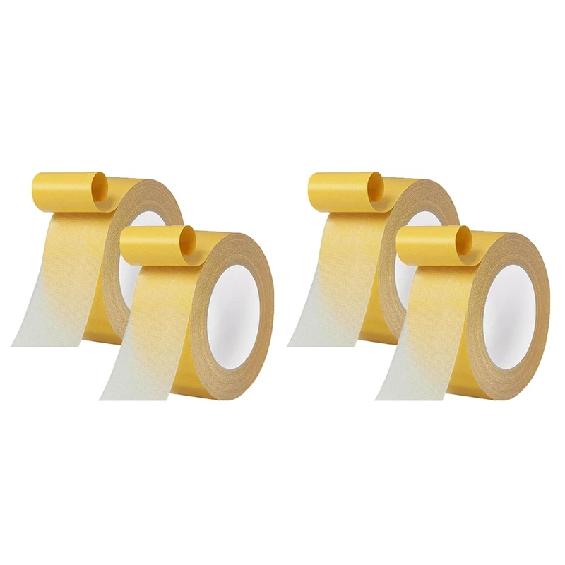 

4PCS Double Side Tape Set 2 Sided Thin Self Adhesive Tape High Tack, Universal Clear Double Sided Tape Fabric Tape Kit 4Cmx20m