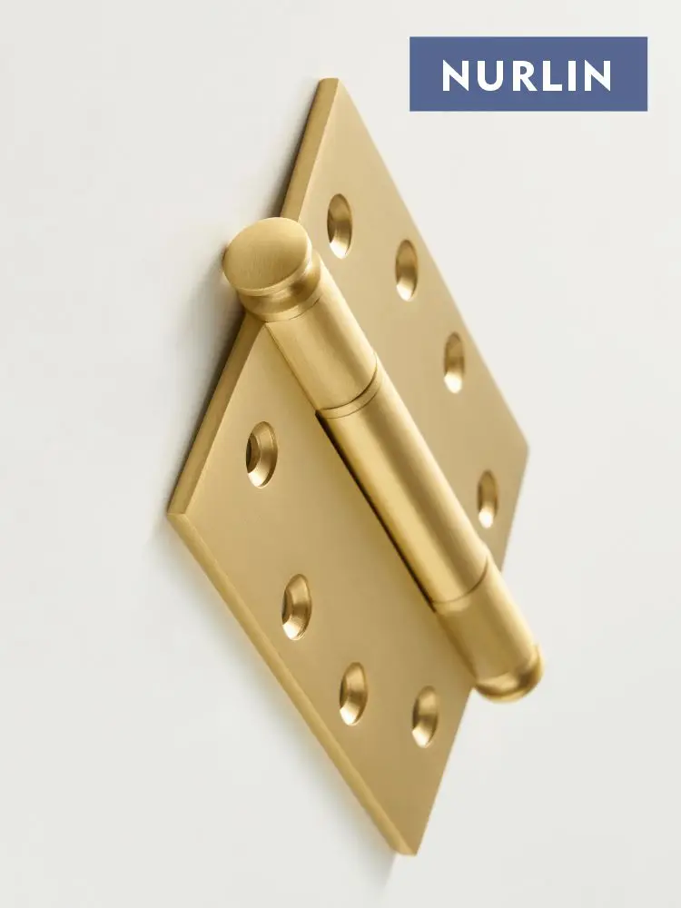 Nurlin Solid Brass Door Gate Hinges Matte Brass Antique Black Single Piece Price