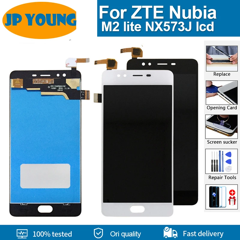 Original Original Lcd Original para Zte Nubia m2 Lite Display Lcd para Zte M2lite Nx573j Lcd Assembléia Tela de Toque Digitador do Telefone Substituição 5.5