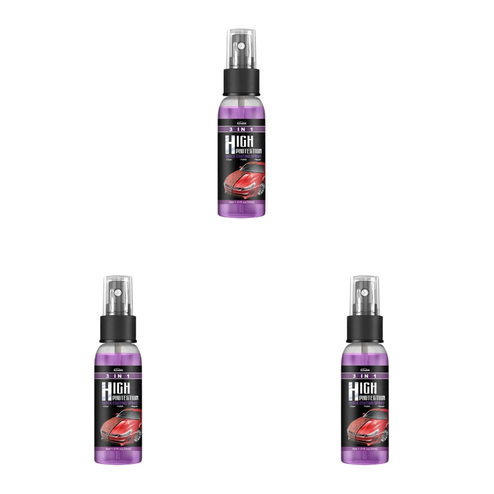 thumbnail image 1 of Spray de recubrimiento rápido 3 en 1, alta protección, brillo, armadura, cerámica, lavado de autos, revestimiento protector de autos, limpieza, nanopulido, pintura, cera, 1 of 5