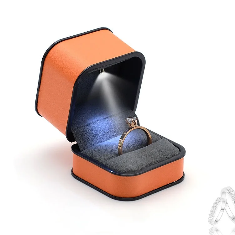 LED Light Jewelry Gift Box – Elegant Velvet Case for Rings, Necklaces & Bracelets with ... - SKU LJB16961 - UGI Packaging