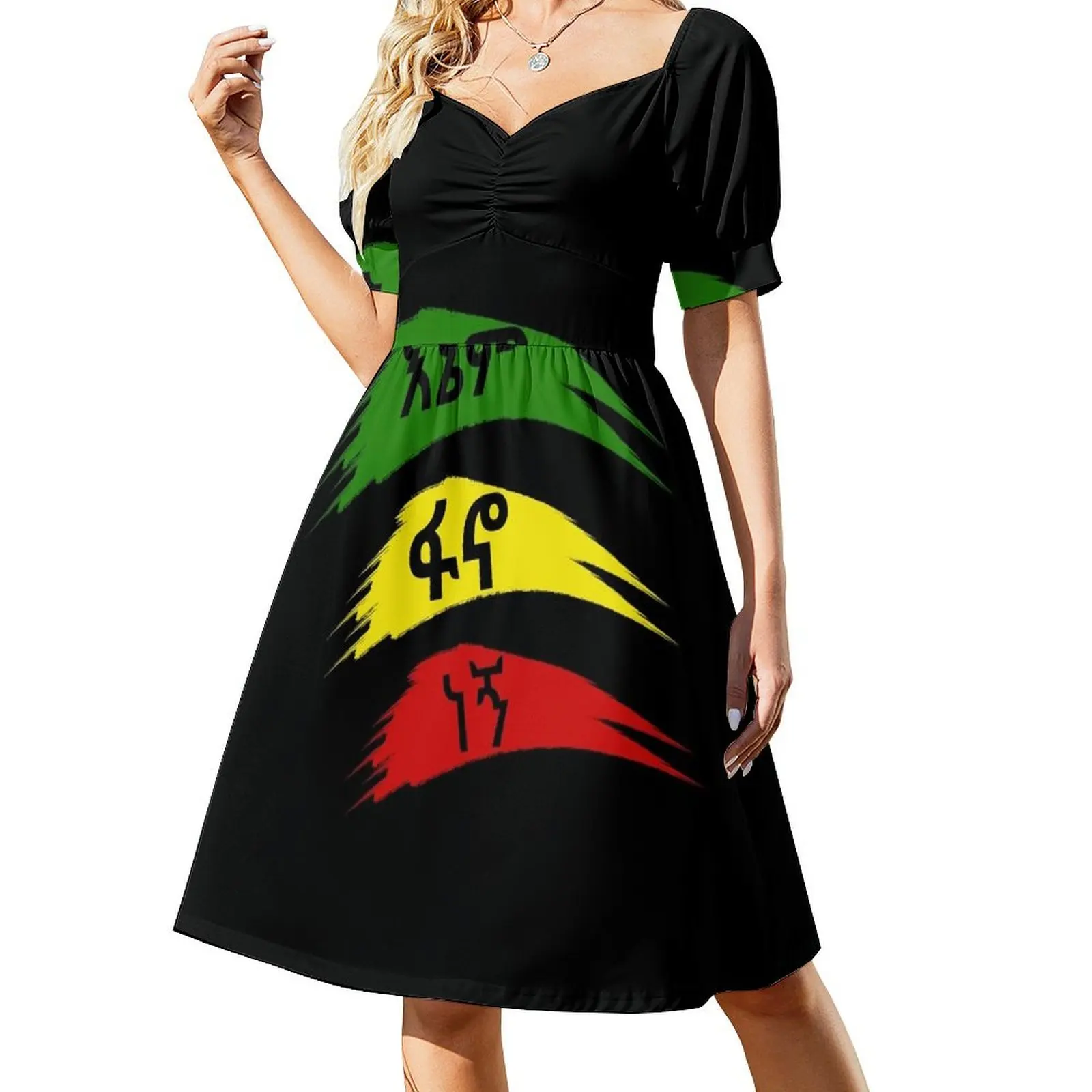 thumbnail image 1 of Vestido Fano de manga corta para mujer, vestido de noche de verano para mujer, vestido largo de verano para mujer, cumpleaños, 1 of 8