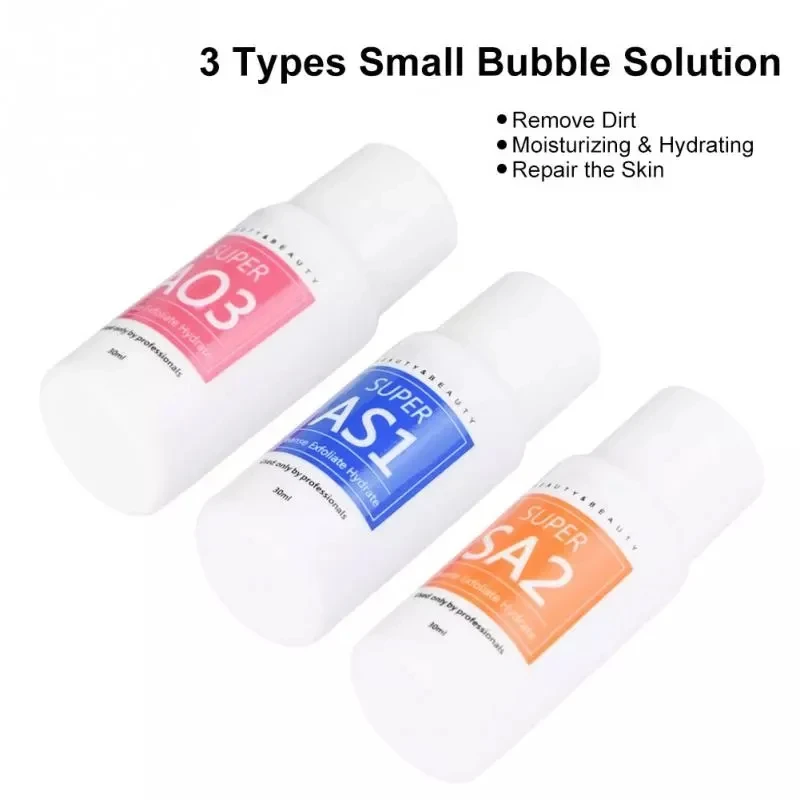 3PCS Bottle Hydra Dermabrasion AS1 SA2 AO3 Aqua Peeling Solution For Hydra Dermabrasion Beauty Machine face Skin Care Cleansing