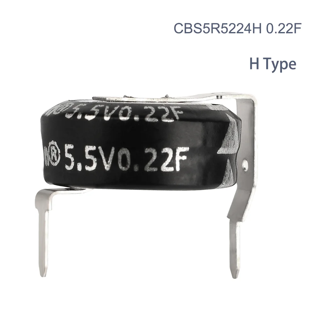 Super Condensatori 5.5V 0.22F Cbs Supercaps Cda Muslimex Tipo H Pulsante Tipo Farrah Ultra Condensatori Supercondensatori