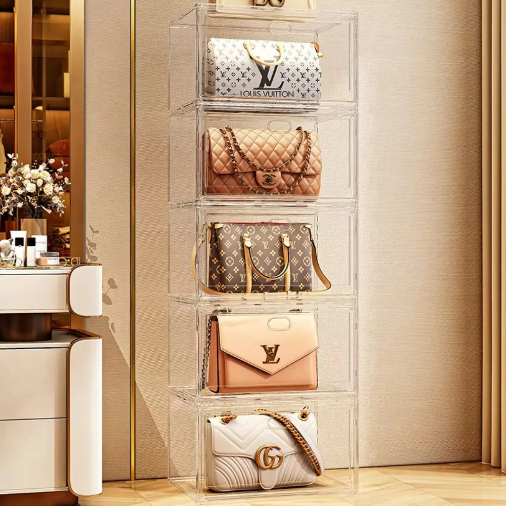 Transparent Shoe Box Large Stackable Space-saving Dustproof Anti-oxidation Sneaker Organizer Cabinet of Side Opening
