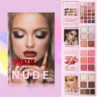 43-color makeup palette, four-layer book-style eye shadow palette, matte pearlescent blush, contour and highlight all in one 1