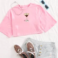 Sabrina Carpenter Espresso Album Crop Tops Sabrina Carpenter Music Gift for Fan Harajuku O-Neck Short Sleeves Crop Tops 2