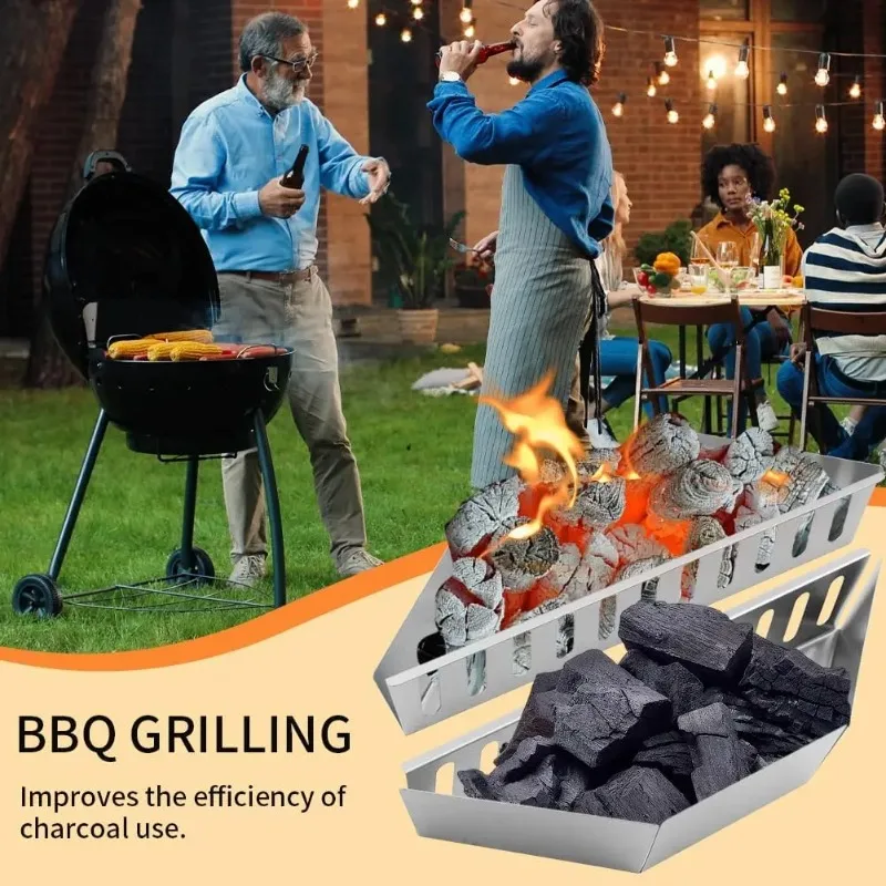 Charcoal Baskets for Weber Grill BBQ Fuel Holder Contoured