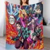 Demon Antistatic Soft Blankets & Throws Blanket Slayer Fluffy Decorative Anime Custom Fleece 2