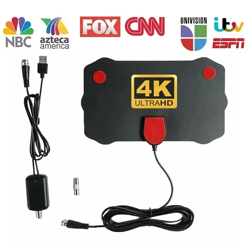 Ultra HD Indoor Digital TV Antenna with Signal Booster
