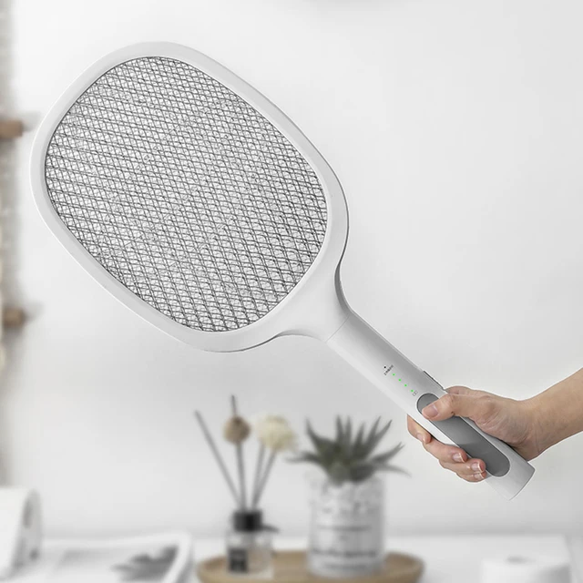 Fizikai Szúnyoggyilkos Lámpa Usb Újratölthető Elektromos Összecsukható Ütő Légy Swatter 3000 V -Os Riasztó - Image 6