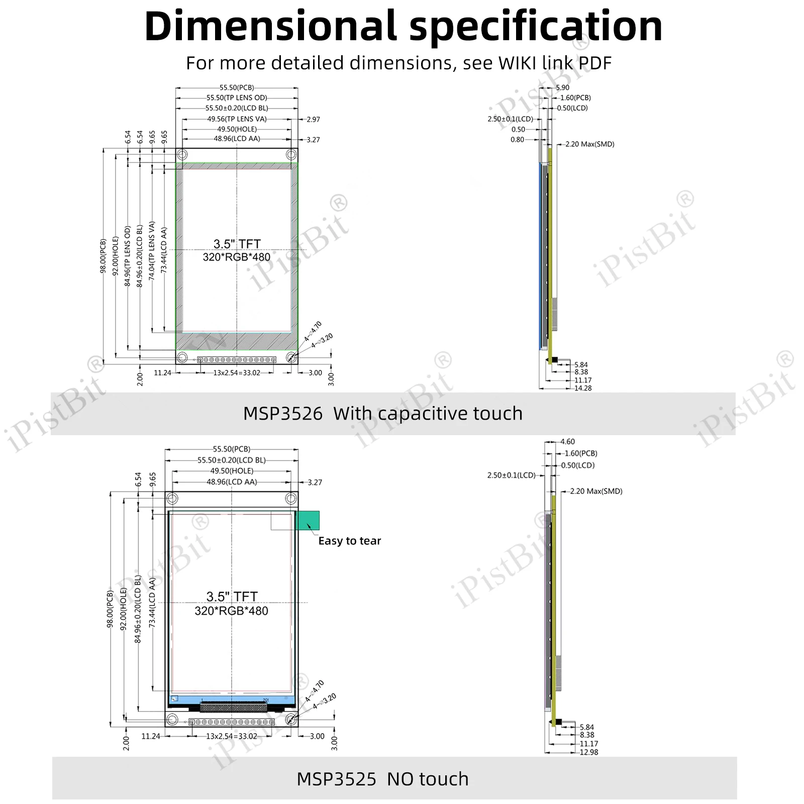 Colorido Ips Capacitivo Touch Display Module Spi Tft Lcd St7796 320x480 Apto para Esp32 e Arduino 35 - Imagem 4