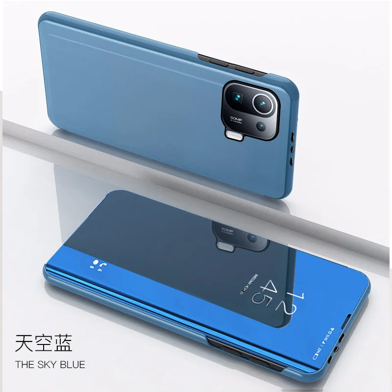 Elegant Smart Mirror Flip Case with Stand - Premium Protective Cover
