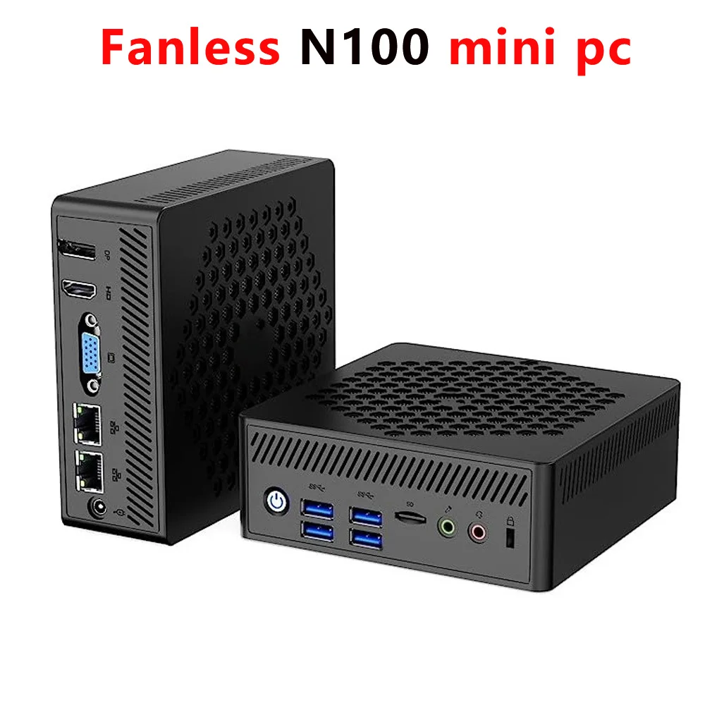 Szbox ac8 n fanless intel n200 mini pc alder lake n100 mini computer