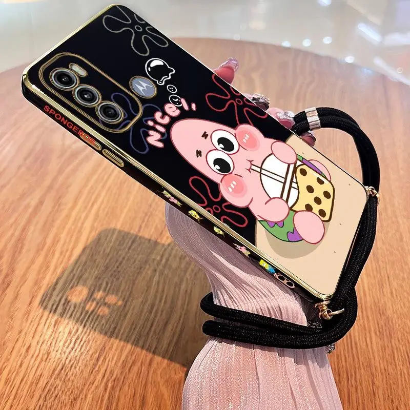 Milk Tea Lanyard Plating Phone Case Cover