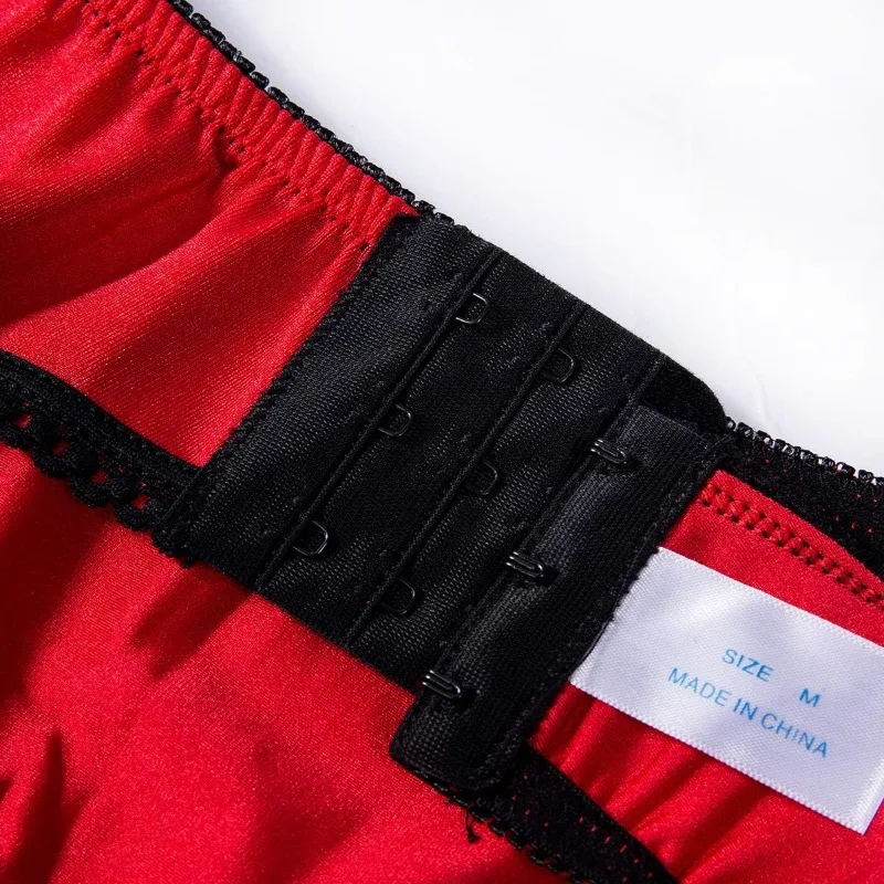 Liguero de lujo de satén con purpurina para mujer, hebilla trasera de cuatro filas con seis correas, lencería, medias, ropa interior moldeadora de cintura