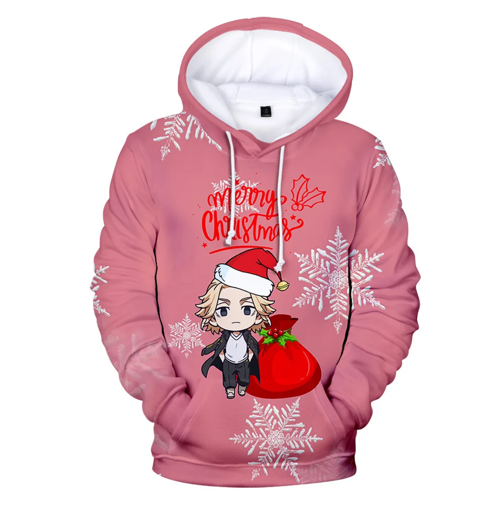 

Adult New Tokyo Avengers Christmas Print Trend Casual Hoodie Hoodie for Men and Women