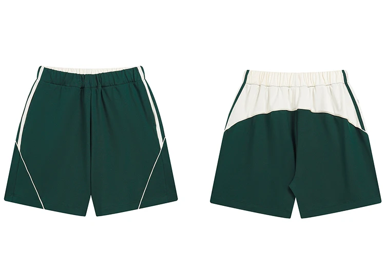 Side-Stripe Patchwork Track Shorts S99ffe0724e9245d79bf2afcc3e6591a2v