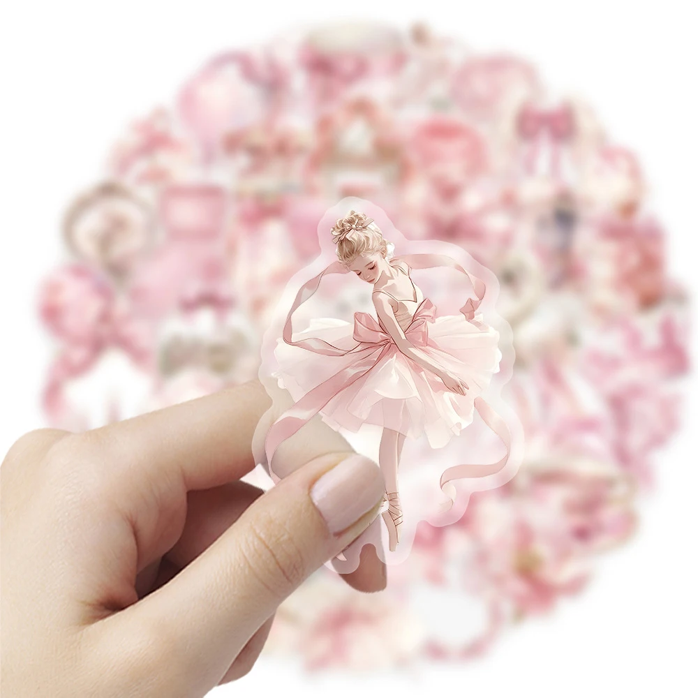 Cute Pink Cartoon Stickers Pack for Aesthetic DIY and Decoration