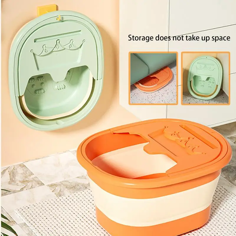 

Foldable Foot Bath Bucket Massage Wash Basin Laundry Tub Bucket Children's Foot Bath Basin Portable Soak Foot Tub Home Supplies