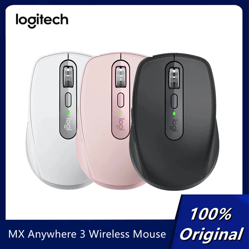 Logitech Mx Anywhere 3 Mouse Wireless 4000Dpi Bluetooth Mouse Compatti Ad Alte Prestazioni Per Desktop Notebook Business Office