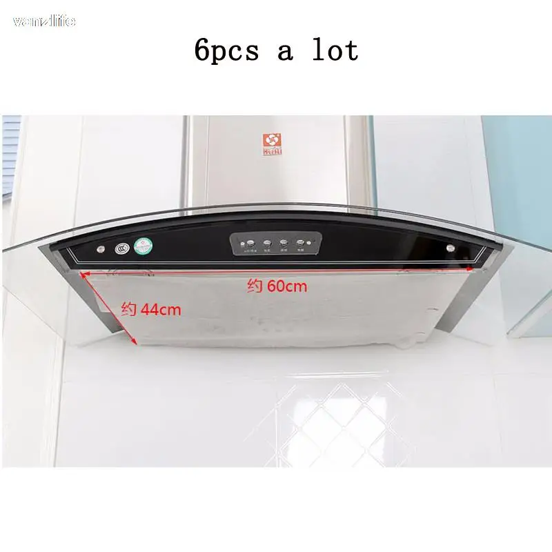 5pcs/vanzlife can be cut Cookware paper absorbing paper anti-oil fumes stickers for kitchen filter absorbing hoods