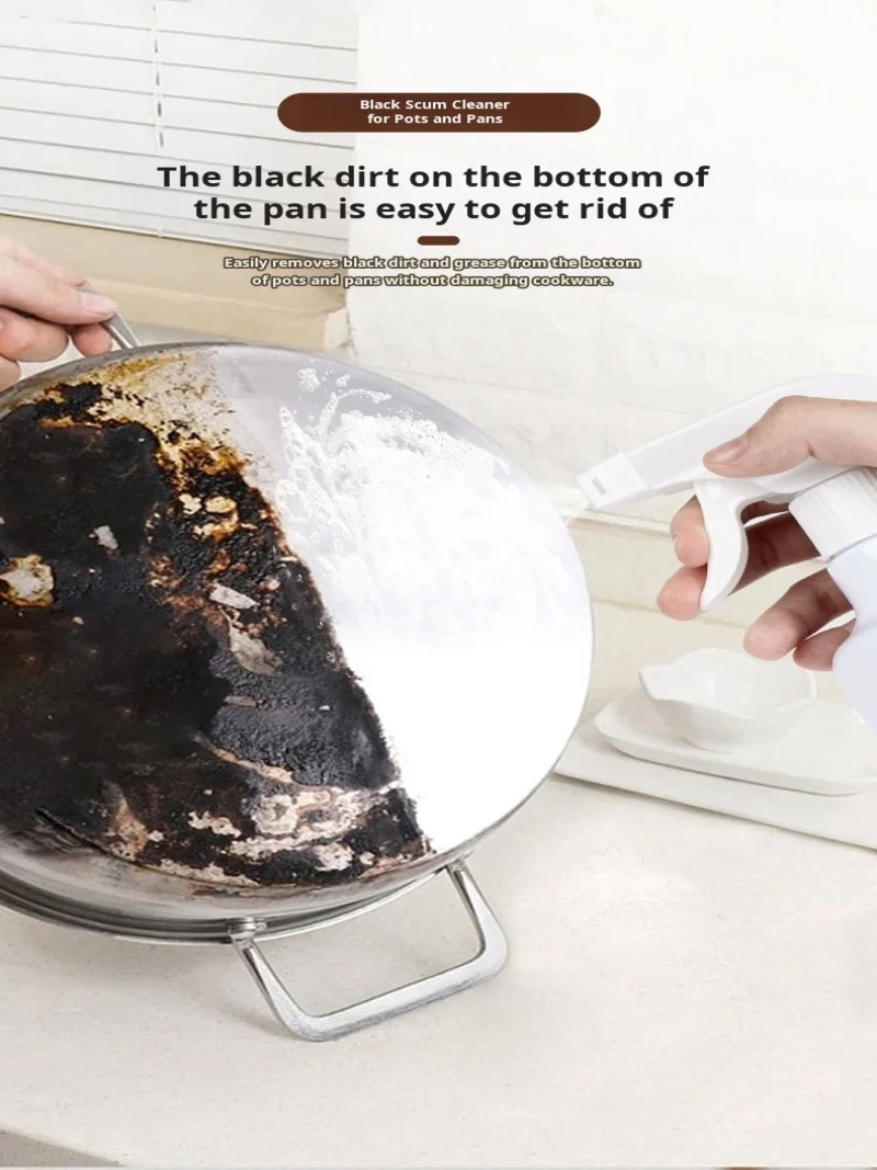 Powerful black scale cleaner remover oil stain iron pot stainless steel cleaner scorch scale powerful cleaning agent