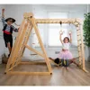 8-in-1 Indoor Foldable Playset for Kids - with Slide, Climbing Wall, Monkey Bars, Swing 4